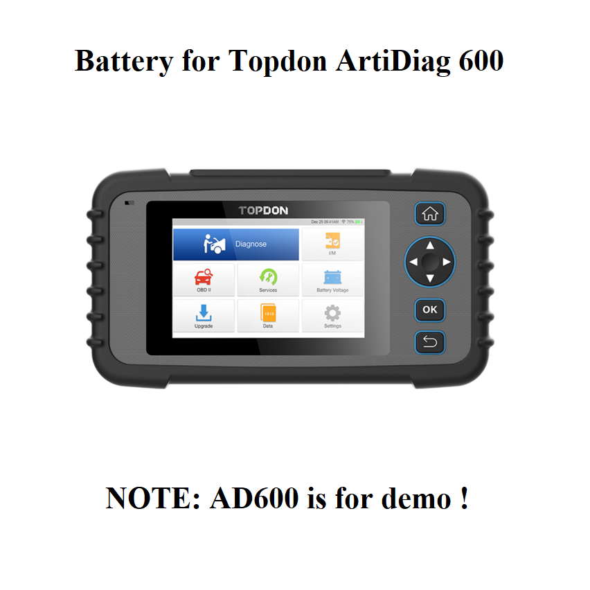 Battery Replacement for TOPDON ArtiDiag600 AD600 Scan Tool